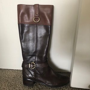 Brown Bandolino riding boots, size seven